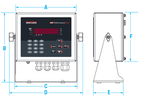 Dimensions 880 Universal enclosure Performance Series